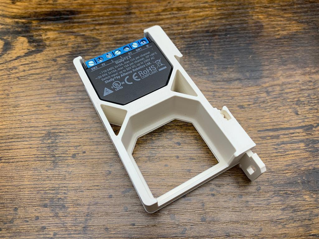 Shelly Hutschienenhalter DUO Shelly i3 + 2 Wago-Halter und 10 Klemmen