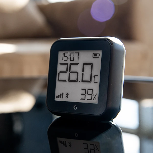 Shelly Plus H&T Gen. 3 Temperatur- & Feuchtigkeitssensor Schwarz