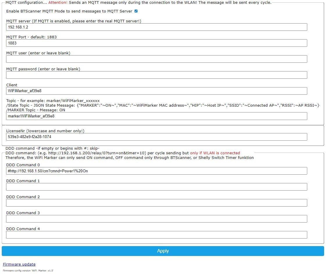 WiFi-Marker - PKW Präsenz Indikator durch WLAN 