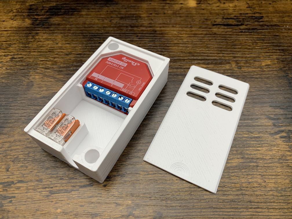 Gehäuse - Deckel geschlossen für Shelly 1/PM Plus