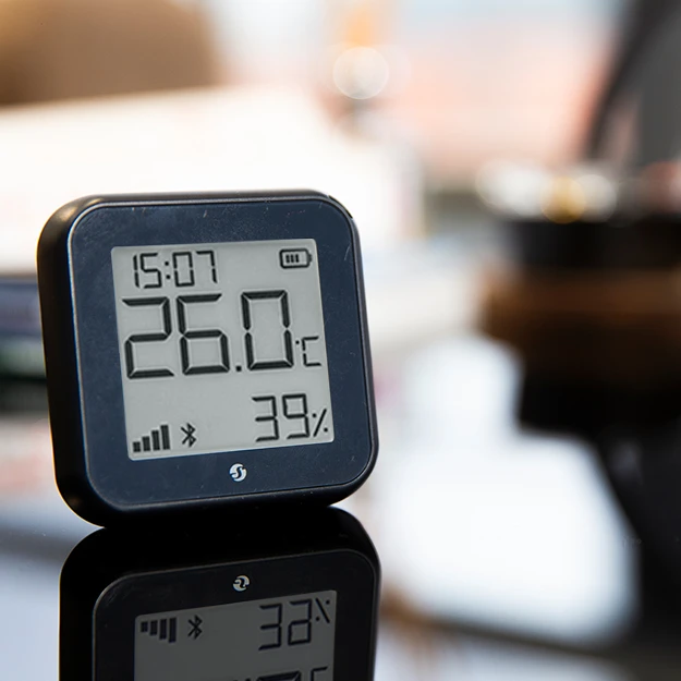 Shelly Plus H&T Gen. 3 Temperatur- & Feuchtigkeitssensor Schwarz