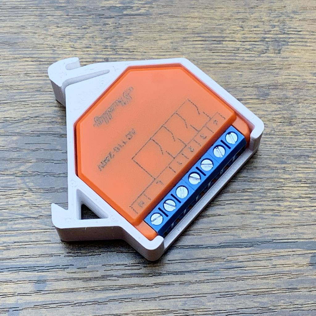 Hutschienenhalter SINGLE Shelly 1/PM Plus 45°