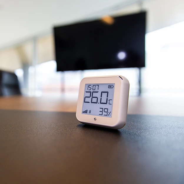 Shelly Plus H&T Gen. 3 Temperatur- & Feuchtigkeitssensor Mocha