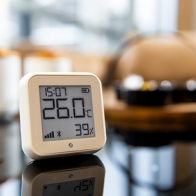 Shelly Plus H&T Gen. 3 Temperatur- & Feuchtigkeitssensor Mocha